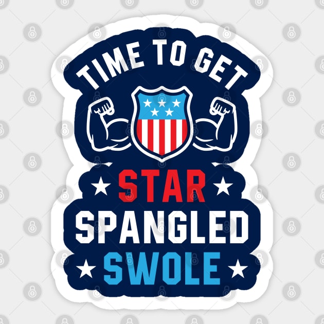 Time To Get Star Spangled Swole Sticker by brogressproject